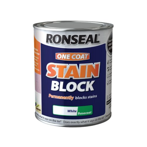 Ronseal One Coat Stain Block White Basecoat (various sizes available)