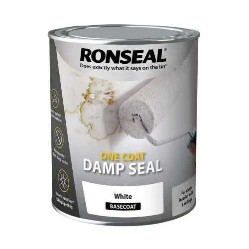 Ronseal One Coat Damp Seal Paint White Basecoat (various sizes available)