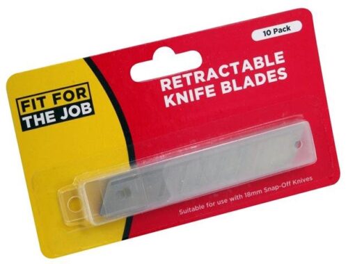10pk Blades 18mm Snap Off Knife