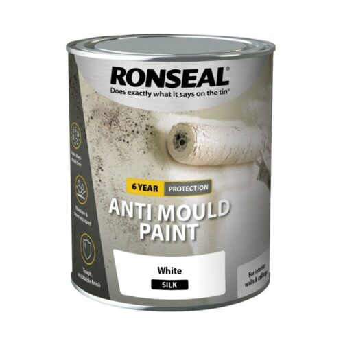 Ronseal 6 Year Anti Mould Paint White Silk (various sizes available)