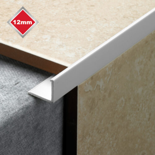 L Shape White Tile Trim ( various sizes)