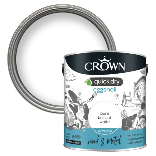 Crown Quick Dry Eggshell - Brilliant White