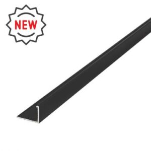L Shape Textured Black Tile Trim