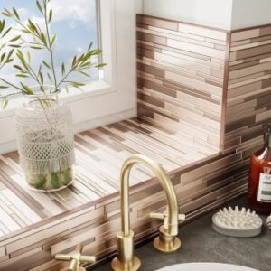 L Shaped Brushed Copper Trim