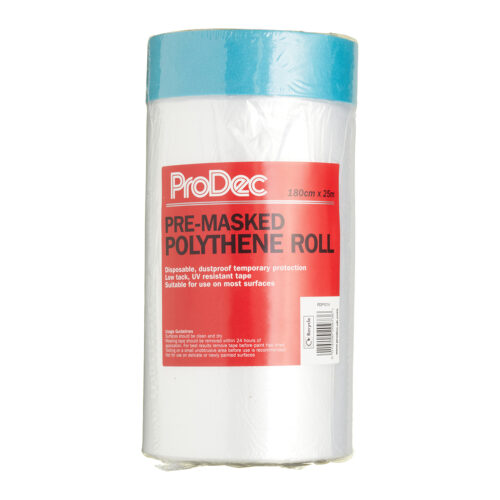 ProDec Pre-masked Polythene Roll 180cm x 25m