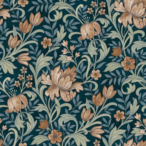 Marian - Teal & Rust